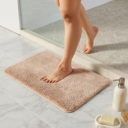 Ultra Soft Absorbent Bath Mat with Rubber Backing