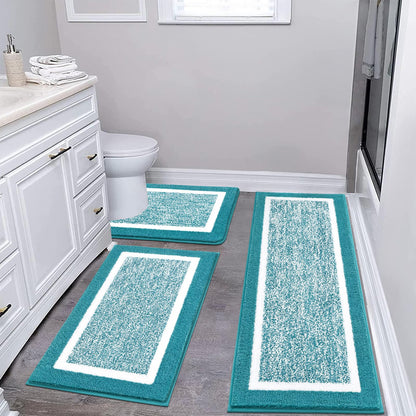 Microfiber Bath Rug Set with Plush Non-Slip Design