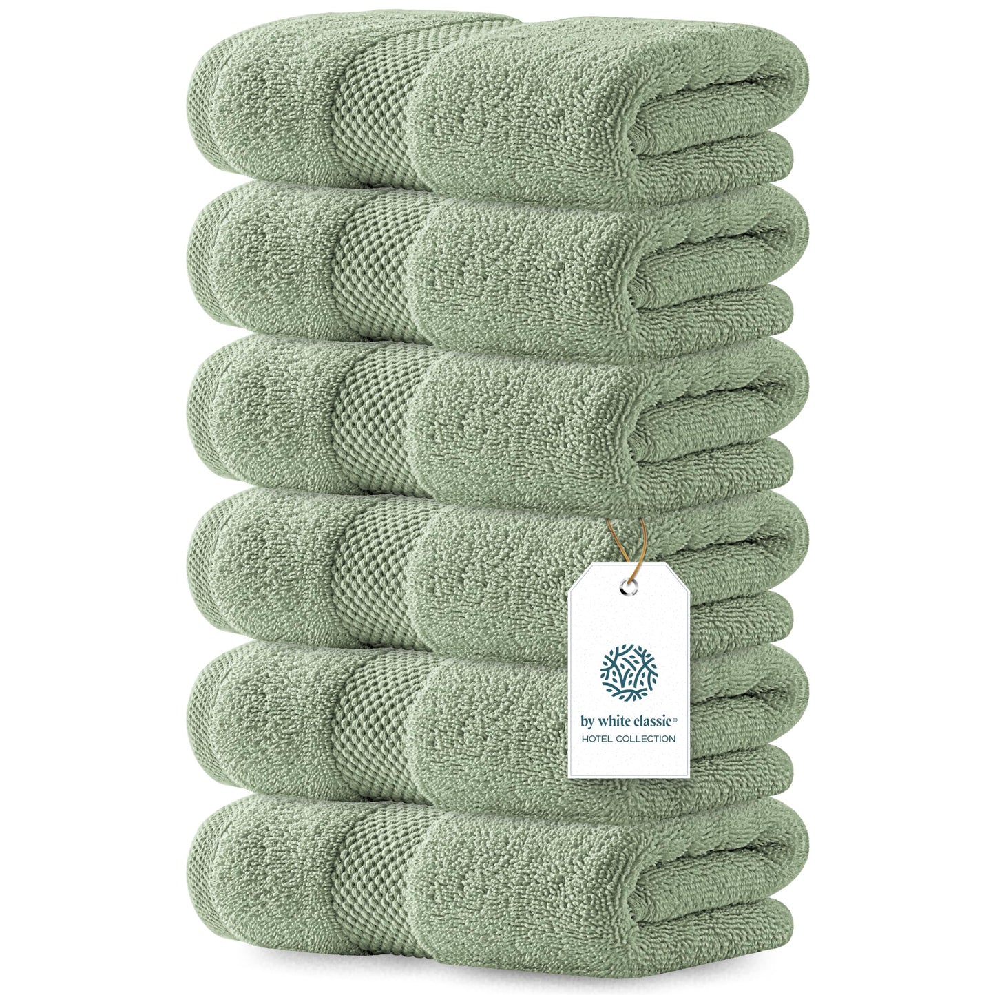 Luxury Cotton Hand Towel Set Hotel Spa 6-Pack