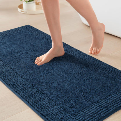 Luxury Cotton Tufted Bath Rug with Reversible Design
