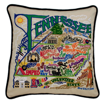 Midwest City Embroidered Decorative Throw Pillow