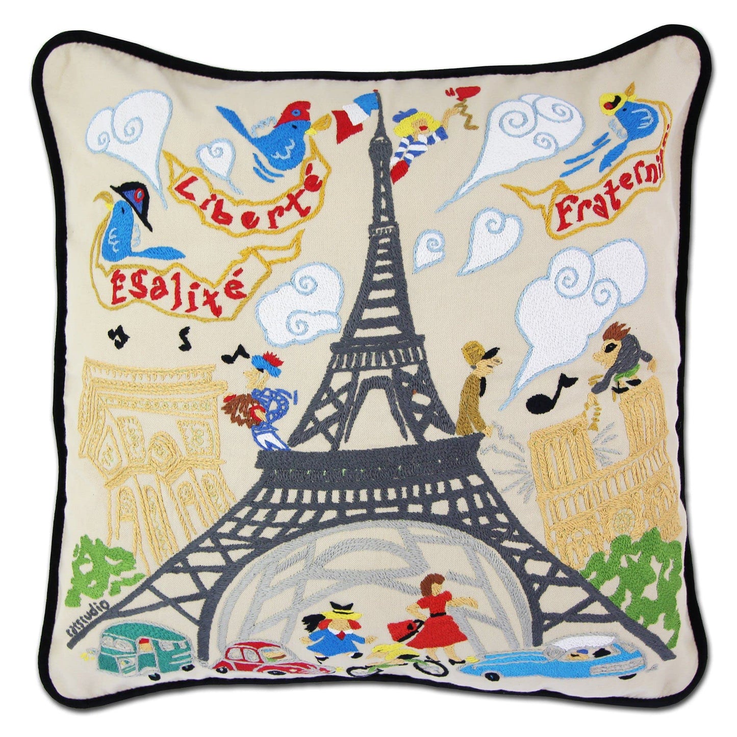 Midwest City Embroidered Decorative Throw Pillow