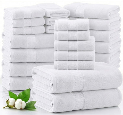 Complete Cotton Bathroom Towel Set Extra Large