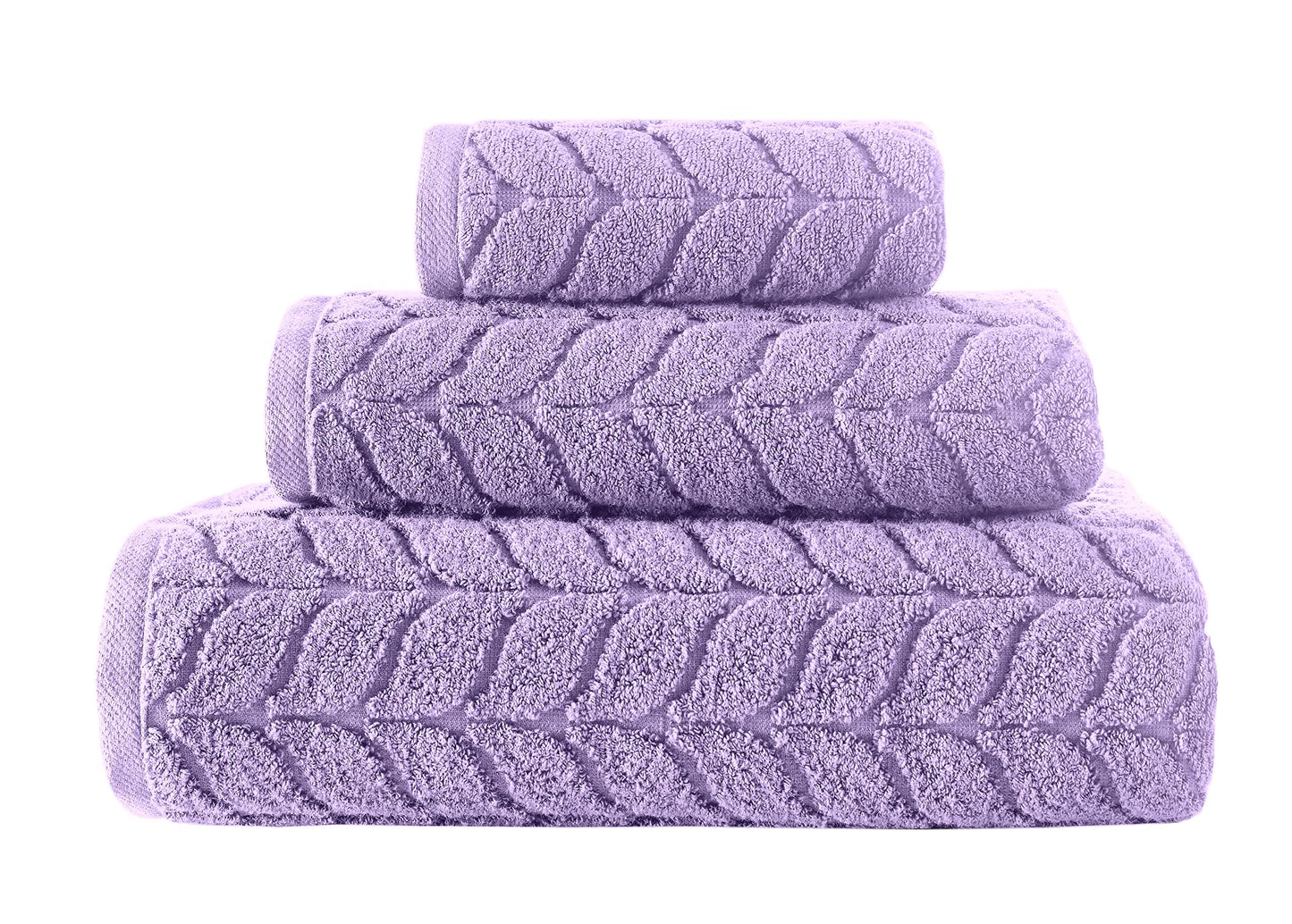 Turkish Cotton Towel Set Soft Plush Jacquard Design
