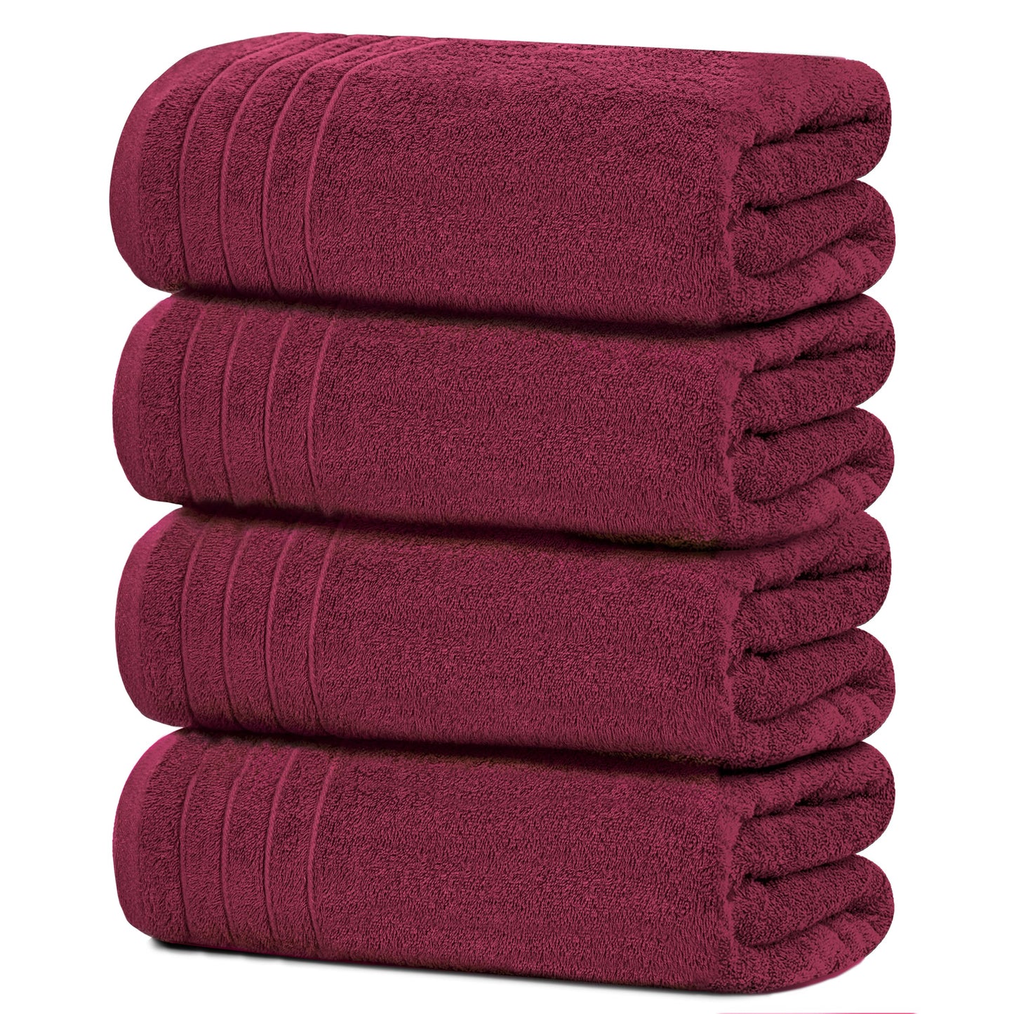 Extra Large Cotton Bath Towels Soft Quick-Dry 4-Pack