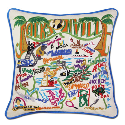 Midwest City Embroidered Decorative Throw Pillow