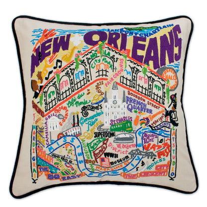 Midwest City Embroidered Decorative Throw Pillow