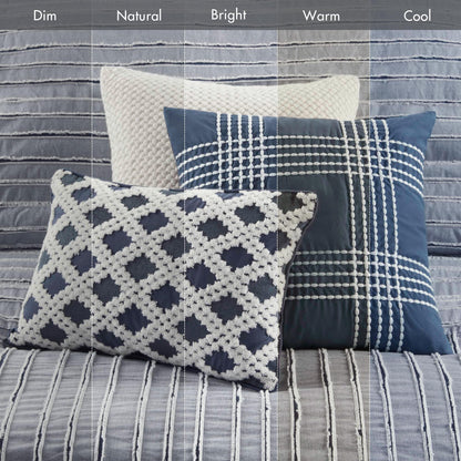 Jacquard Stripe Comforter Set with Removable Cover