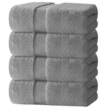 Luxury Cotton Bath Towel Set Thick Soft 4-Pack
