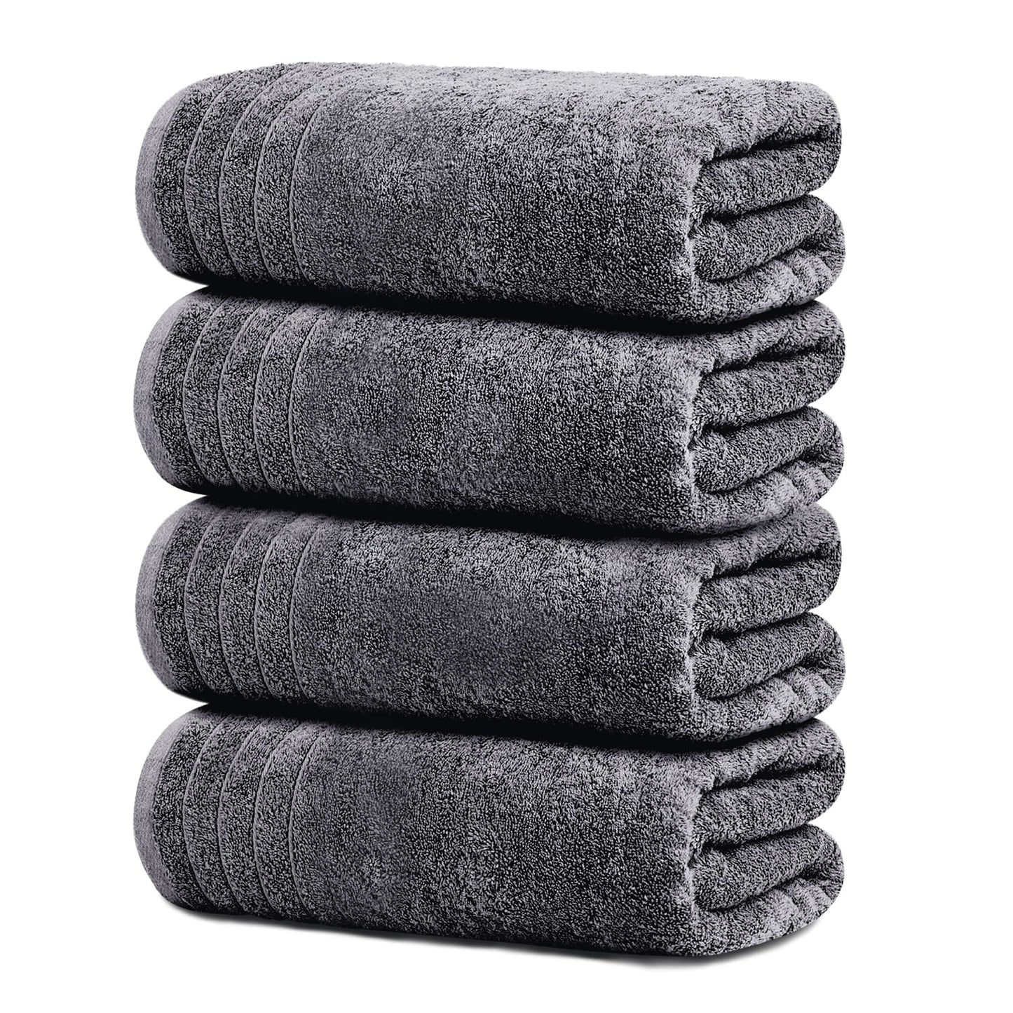Extra Large Cotton Bath Towels Soft Quick-Dry 4-Pack