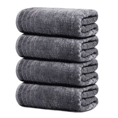 Extra Large Cotton Bath Towels Soft Quick-Dry 4-Pack