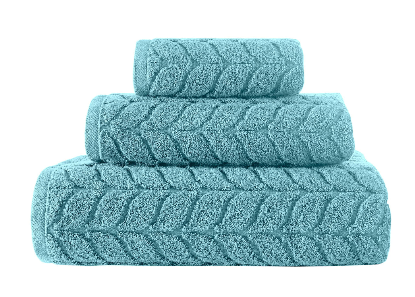 Turkish Cotton Towel Set Soft Plush Jacquard Design