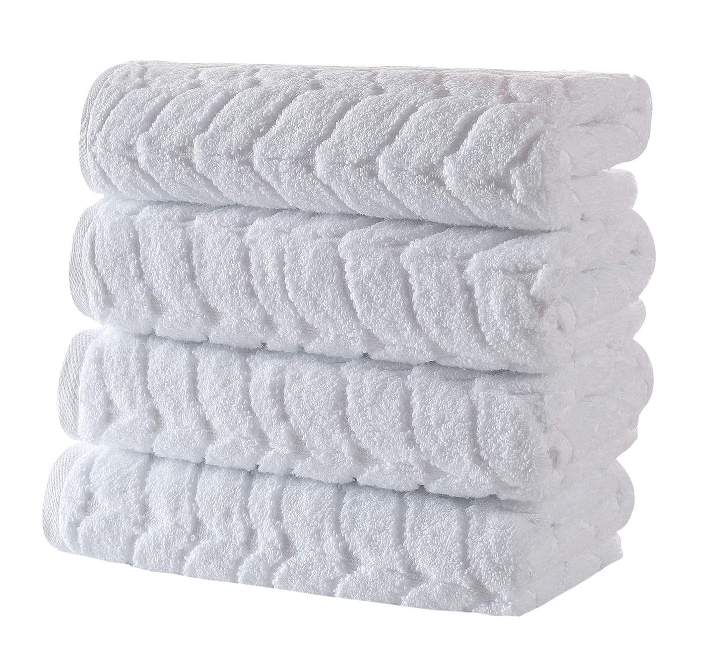 Turkish Cotton Towel Set Soft Plush Jacquard Design