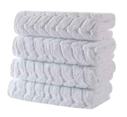 Turkish Cotton Towel Set Soft Plush Jacquard Design
