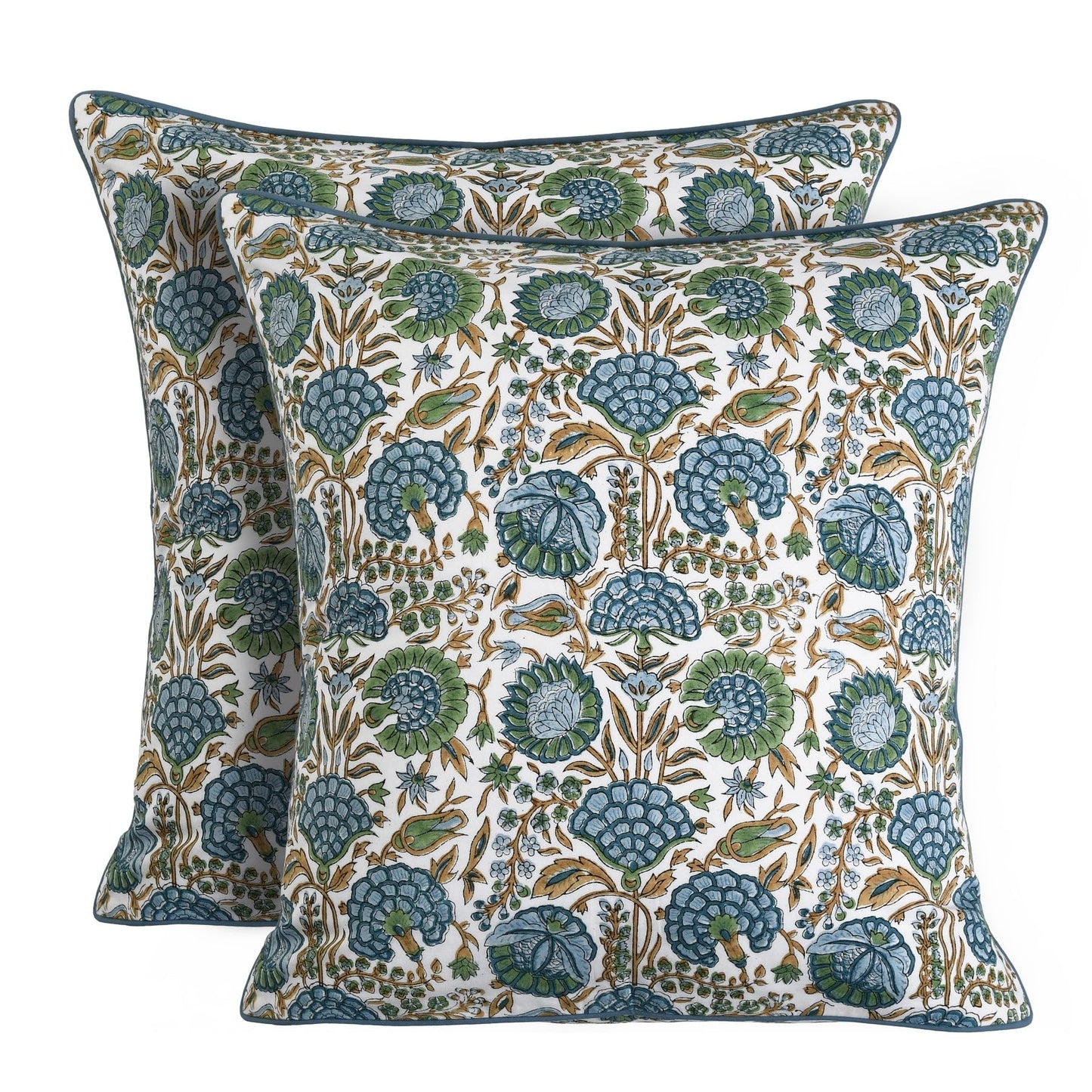 Block Print Cotton Decorative Cushion Cover Set