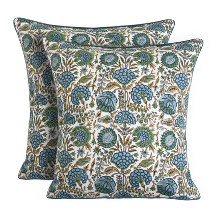 Block Print Cotton Decorative Cushion Cover Set