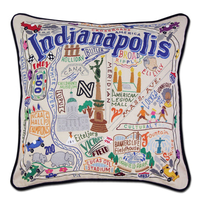 Midwest City Embroidered Decorative Throw Pillow
