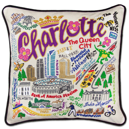 Midwest City Embroidered Decorative Throw Pillow