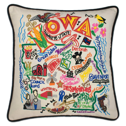 Midwest City Embroidered Decorative Throw Pillow