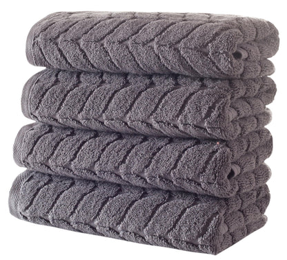 Turkish Cotton Towel Set Soft Plush Jacquard Design