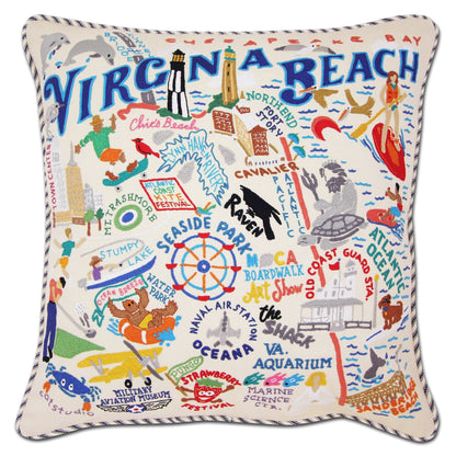 Midwest City Embroidered Decorative Throw Pillow