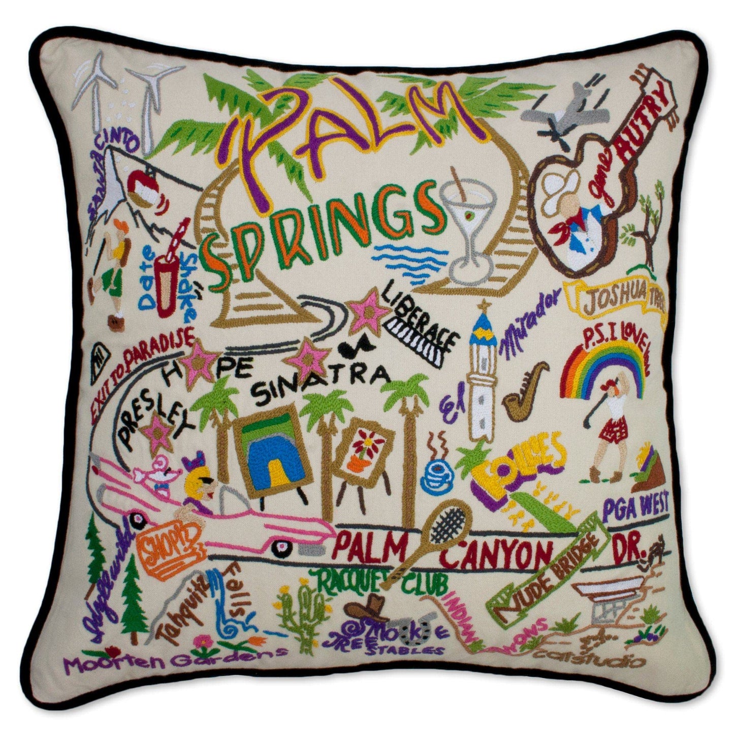 Midwest City Embroidered Decorative Throw Pillow