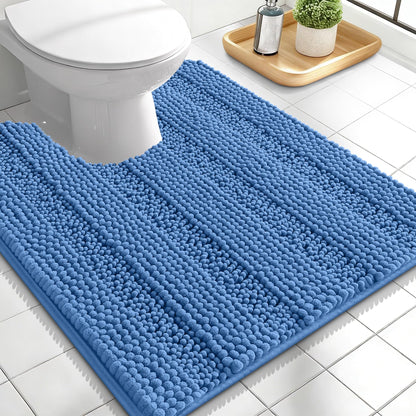Thick Chenille Bath Rug with Absorbent Rubber Back