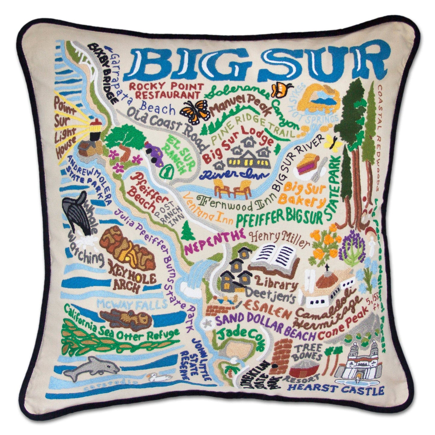 Midwest City Embroidered Decorative Throw Pillow