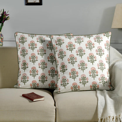 Block Print Cotton Decorative Cushion Cover Set