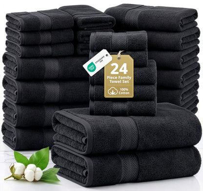 Complete Cotton Bathroom Towel Set Extra Large