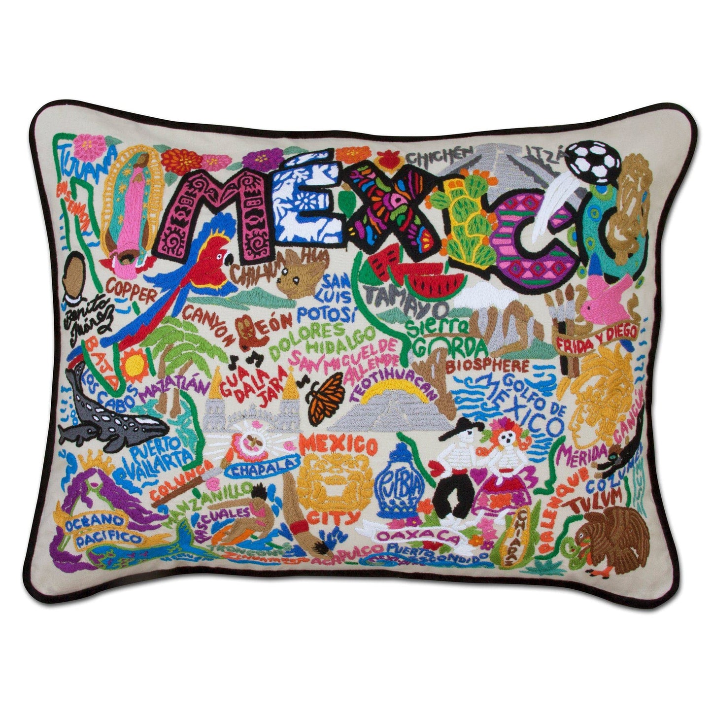 Midwest City Embroidered Decorative Throw Pillow