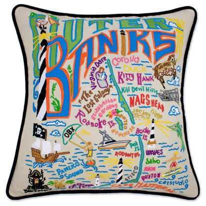 Midwest City Embroidered Decorative Throw Pillow