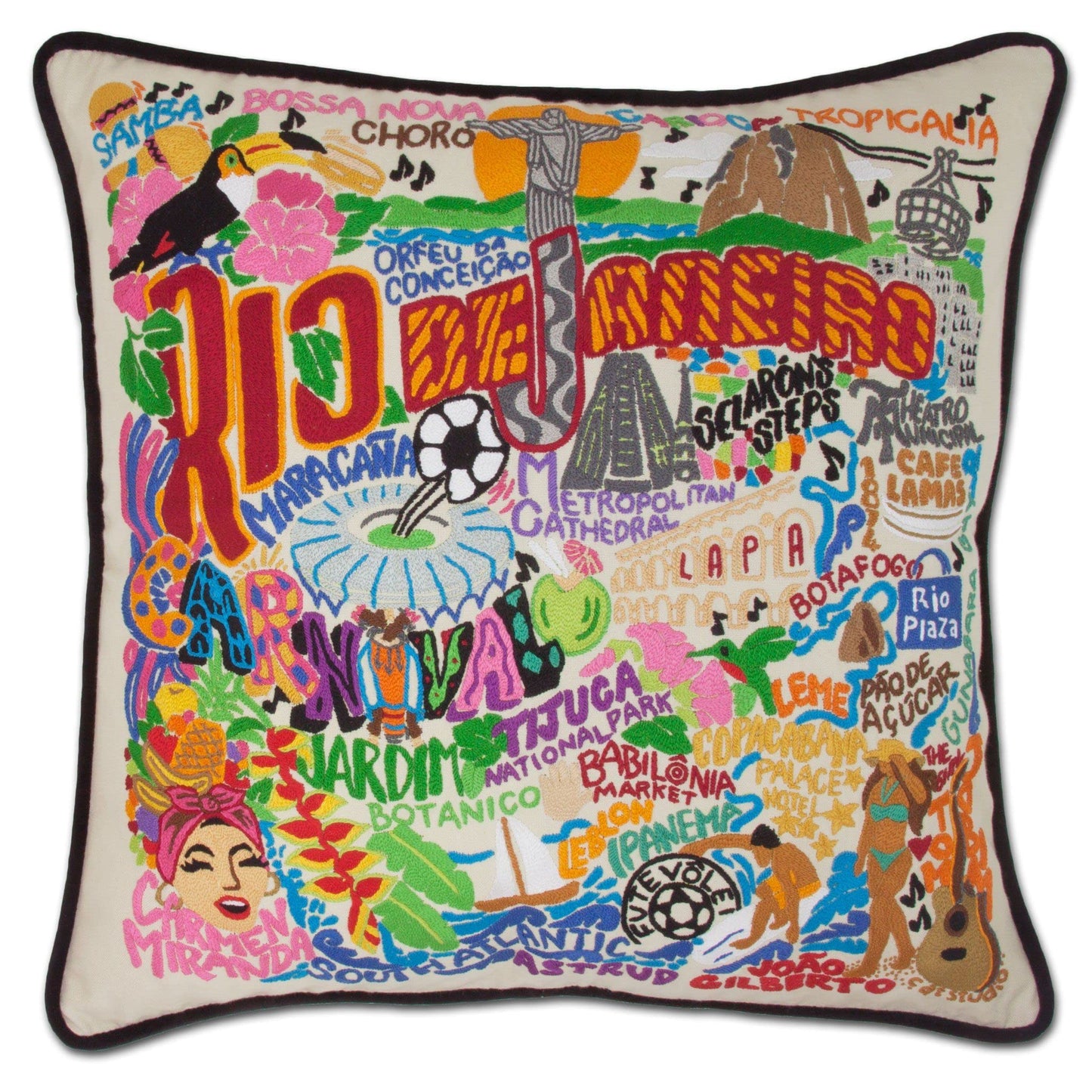 Midwest City Embroidered Decorative Throw Pillow