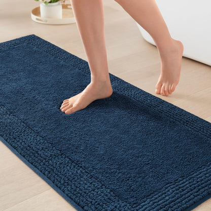 Luxury Cotton Tufted Bath Rug with Reversible Design