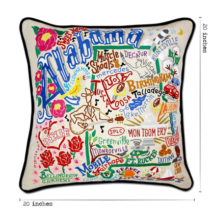 Midwest City Embroidered Decorative Throw Pillow