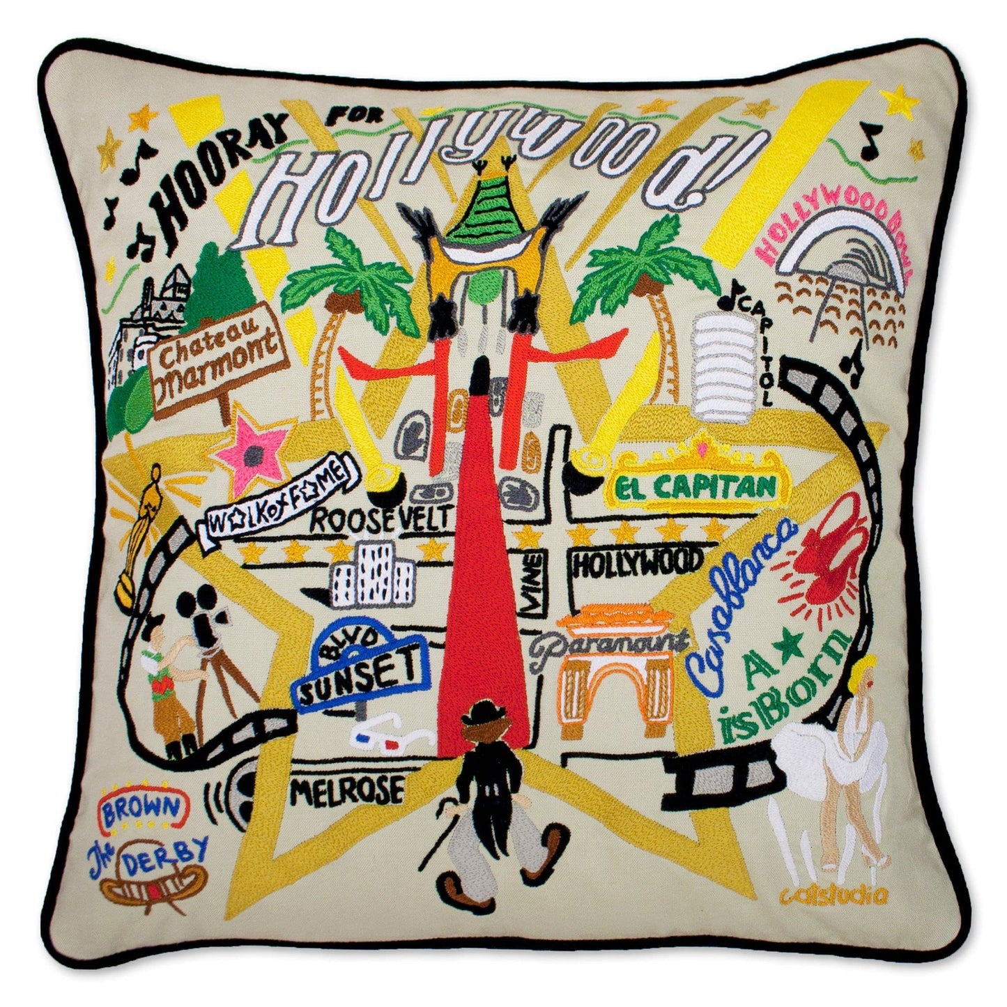 Midwest City Embroidered Decorative Throw Pillow