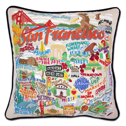 Midwest City Embroidered Decorative Throw Pillow