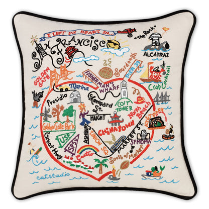 Midwest City Embroidered Decorative Throw Pillow