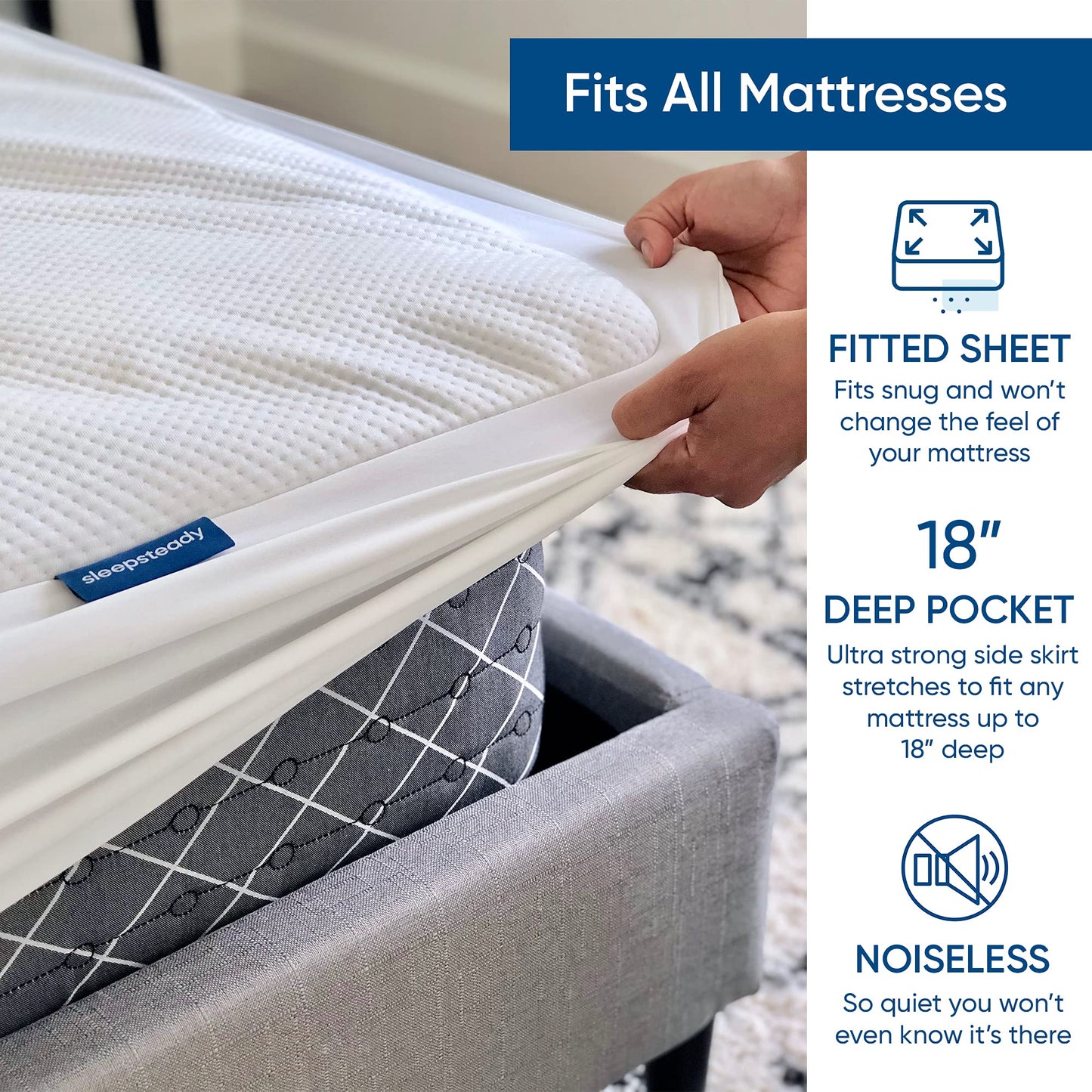Sleepsteady Luxury Tencel Mattress Protector