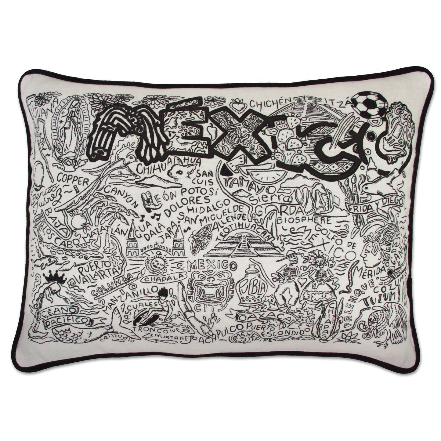 Midwest City Embroidered Decorative Throw Pillow