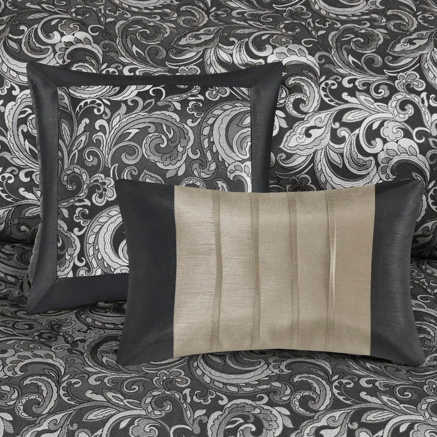 Paisley Comforter Set with Curtains 24-Piece Bedding