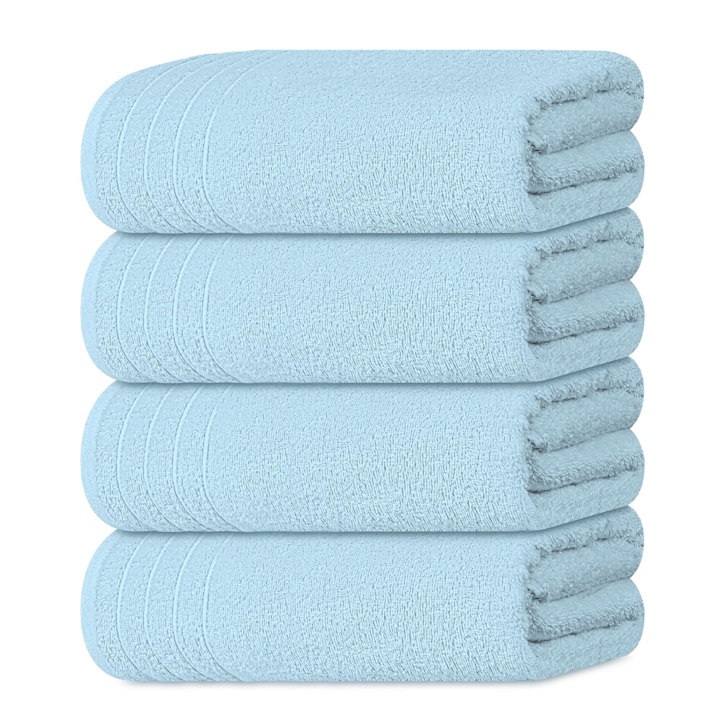Extra Large Cotton Bath Towels Soft Quick-Dry 4-Pack