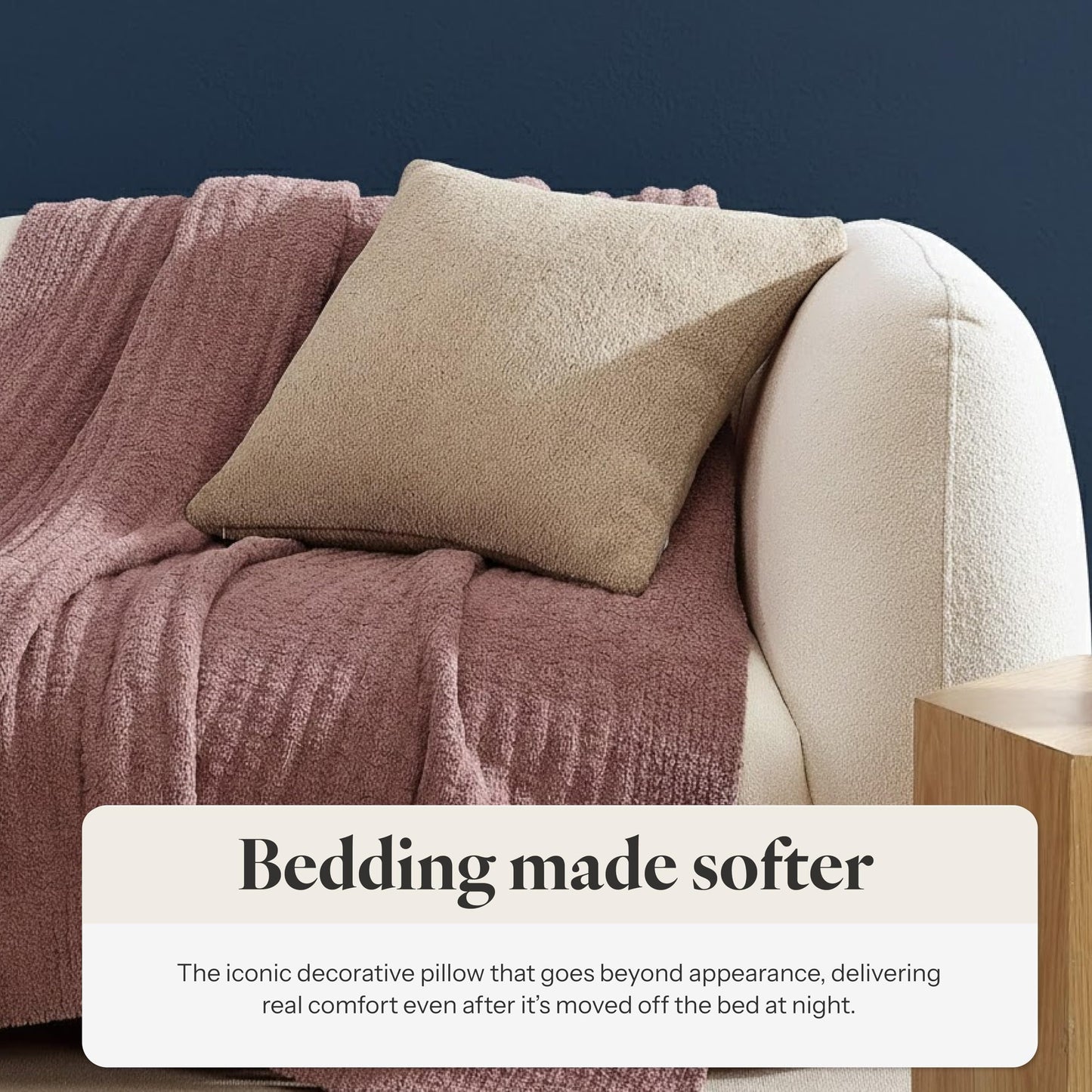 Plush Memory Foam Decorative Pillow for Sofa Bed