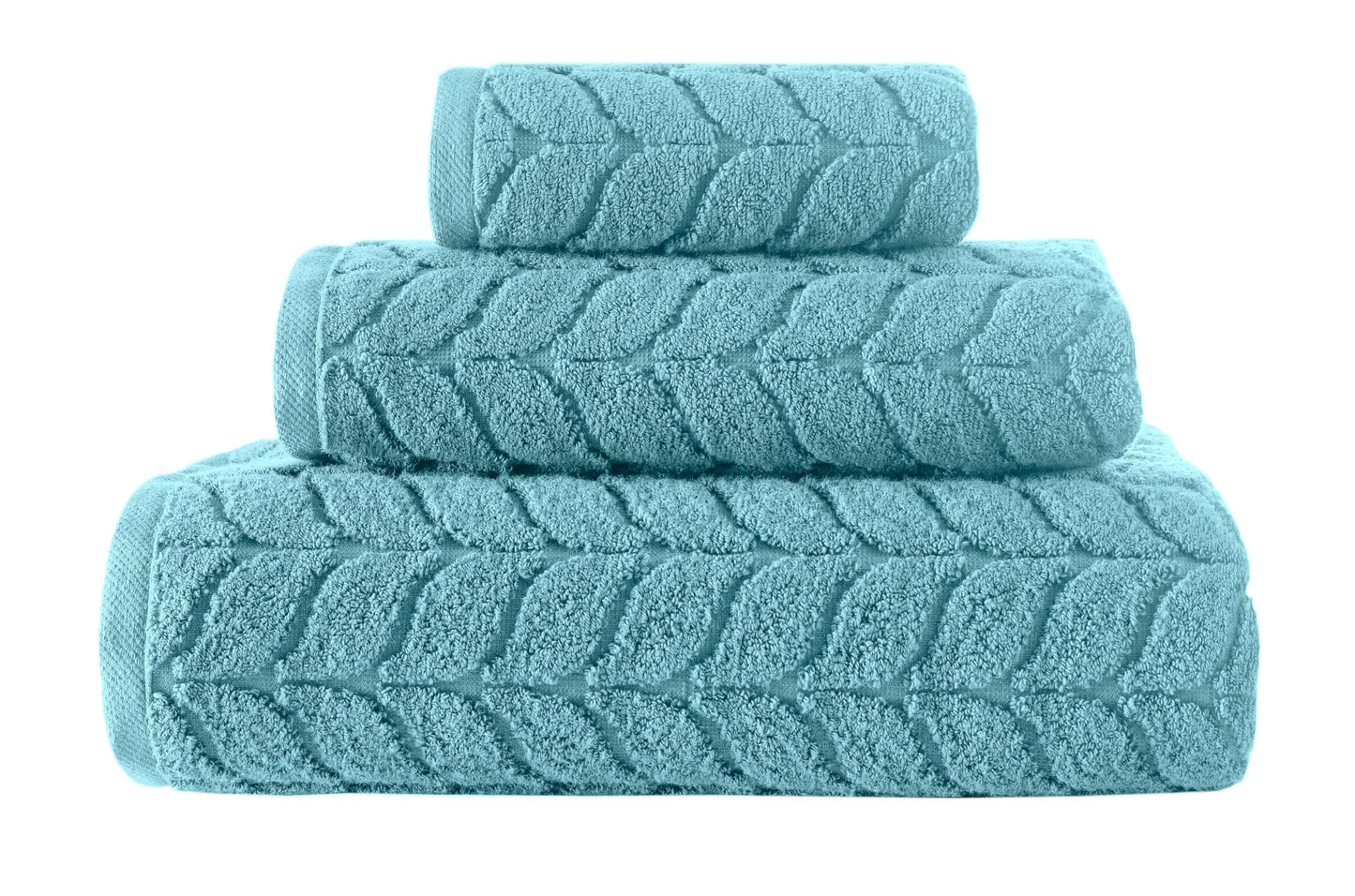Turkish Cotton Towel Set Soft Plush Jacquard Design