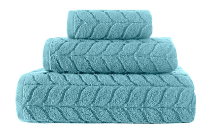 Turkish Cotton Towel Set Soft Plush Jacquard Design