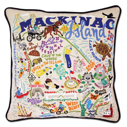 Midwest City Embroidered Decorative Throw Pillow