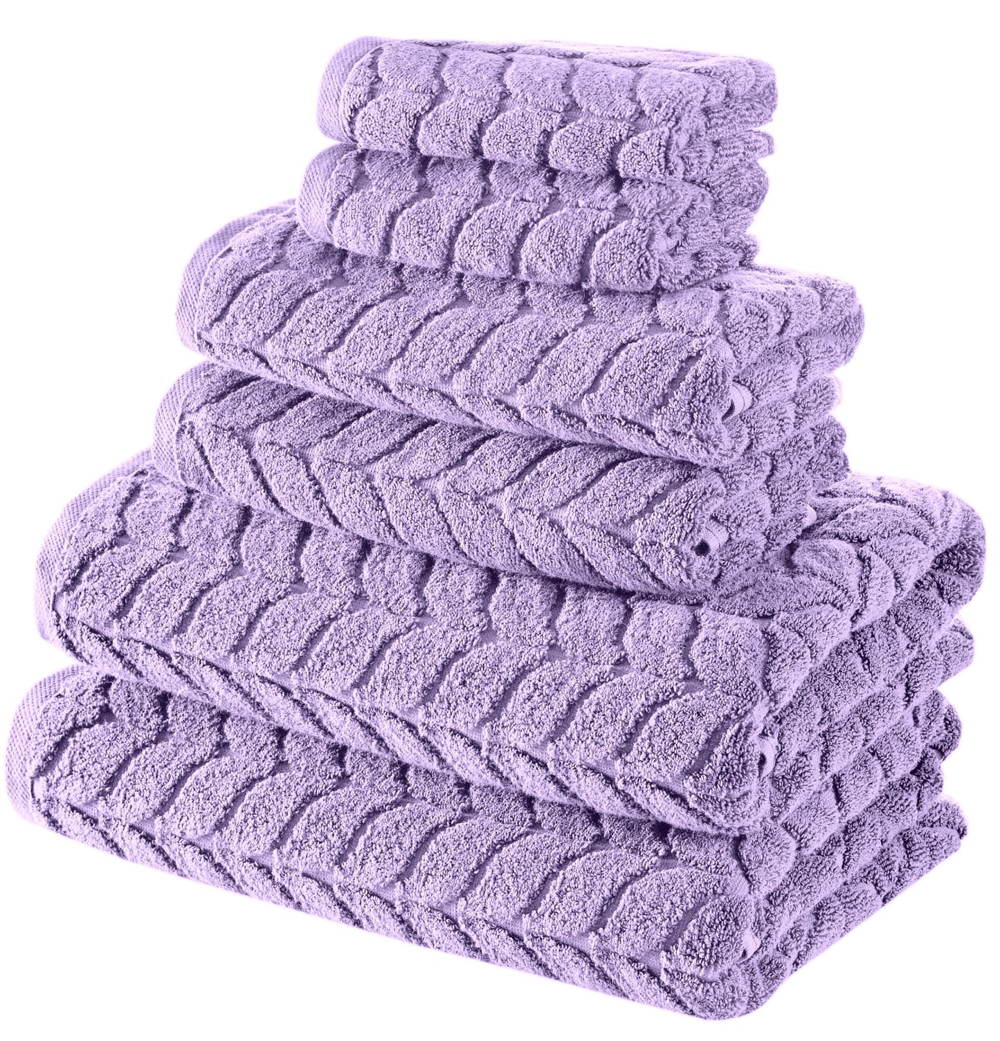 Turkish Cotton Towel Set Soft Plush Jacquard Design