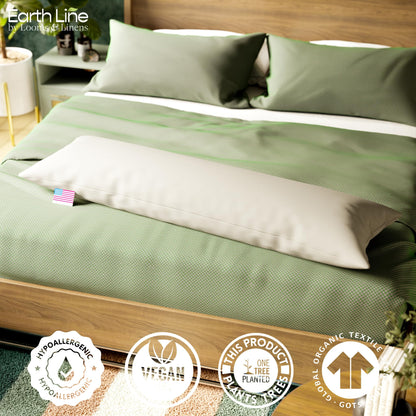 Organic Cotton Body Pillow Insert with Twill Shell