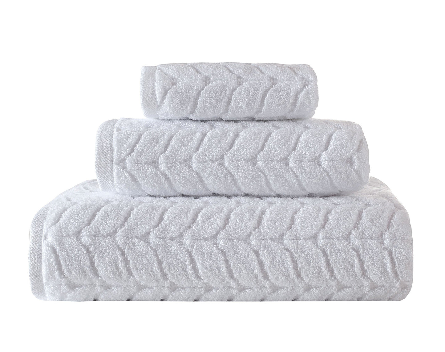 Turkish Cotton Towel Set Soft Plush Jacquard Design