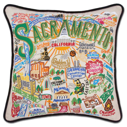 Midwest City Embroidered Decorative Throw Pillow